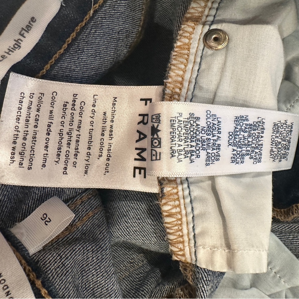 Frame Denim Le High Flare Jeans - 26 - Sutherland - Picture 7 of 7